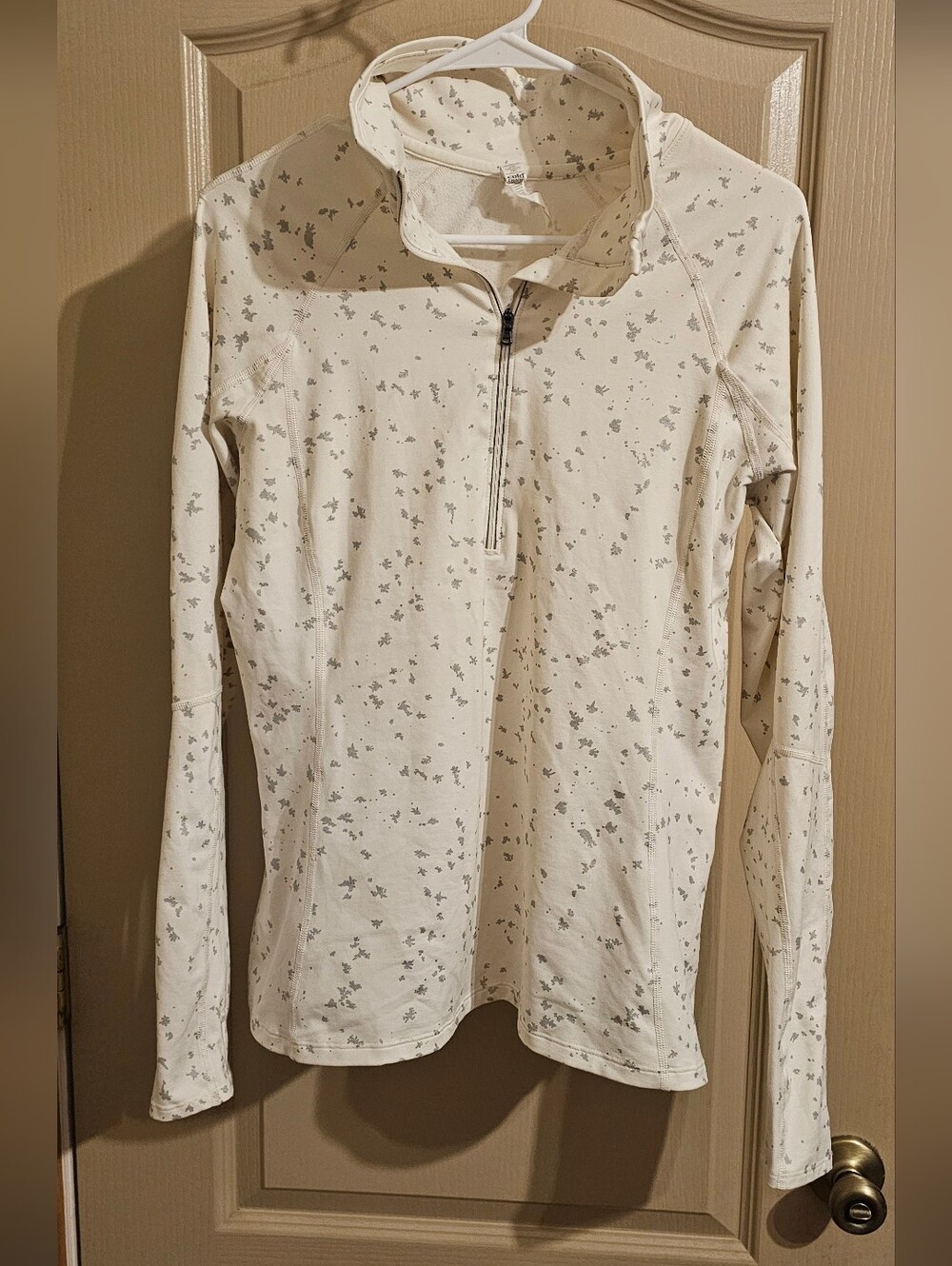 Vintage Under Armour Cold Gear Womens Quarter Zip Fitted Long Sleeve Large White